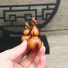 Adorno de Calabaza con Cabeza de Dragón de Madera de Melocotonero Golpeada por el Rayo para Manipular, Pieza de Mano de Calabaza con Cabeza de Dragón del Zodiaco del Año del Dragón para la Fortuna y la Prosperidad