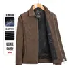 2025 Chaqueta Casual de Trabajo para Hombre con Raya Solapa Retro de Mediana Edad Top con Solapa Transfronterizo Asia
