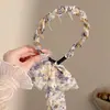 Diadema de Cinta Floral para Mujer 2026 Nuevo Estilo Diadema de Corona Alta para Uso Diario Goma para el Cabello Pinza Trenzada Integrada Accesorio para el Cabello