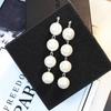 B035 Brincos Versáteis Simples Elegantes Japoneses e Coreanos Exagerados com Franjas de Pérolas Grandes Brincos de Pérolas Joias
