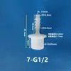 Conector de Manguera de Plástico con Púas Recto 1/2 Pulgada Rosca Macho Recto con Púas Conector Macho de Plástico PP Rosca Macho G1/2