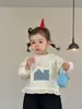 Ropa Infantil 2026 Nuevos Conjuntos de Otoño para Bebés Estilo Coreano Sudadera Estampada para Niñas y Conjunto de Pantalones de Chándal de Puntos