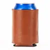 Capas de Couro Personalizadas para Copos, Suprimentos para Hotel, Capas Protetoras para Latas de Cerveja com Logotipo Personalizado, Capas de Couro Isoladas Antiderrapantes para Bebidas