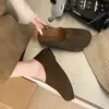 Nuevas Mules Moda Hermosos Zapatos de Salón Rad Otoño Aumentador de Altura Interior Mocasines Slip-ons 2026 Zapatos de Punta Dividida de Dos Vías Mujer