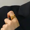 Nuevo anillo de moda multicapa estilo frío nicho ins japonés y coreano Anillo personalizado de moda elegante versátil para mujer venta al por mayor