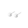 Brincos Redondos de Pérolas Light Luxury para Mulheres Prata Esterlina S925 Estilo Coreano Simples e Versátil para o Trabalho Ol Brincos de Nicho Tendência Atacado