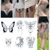 Tatuaje Adhesivo Temporal de Jugo de Mariposa Anillo de Brazo Anillo de Muslo Imagen Grande Impermeable Larga Duración No Reflectante Adhesivo Femenino