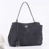 Bolso Tote Rodeo de Cuero Genuino de Gran Capacidad, Bolso de Hombro Cruzado Práctico para el Trabajo, Bolso de Mano de Alta Gama con Patrón de Cocodrilo para Mujer