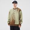 Suéter Masculino Jacquard Quente de Gola Redonda Novo de Inverno Estilo Japonês Retro Solto Tamanho Grande Versátil Tendência