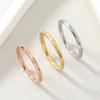 Suministro transfronterizo acero inoxidable ultrafino 2 mm anillo de traje de diamantes nicho geométrico multisuperficie joyería de acero de titanio fabricante femenino