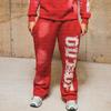 AliExpress comercio exterior Europa y Estados Unidos retro hacer viejo estilo sudadera personalidad estampado de letras suéter para hombre y mujer pantalones al por mayor