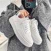 Zapatos Nuevos de Hombre para Primavera, Tenis Blancos Transpirables, Estilo Coreano Moderno Versátil, Tenis Deportivos Casuales de Suela Gruesa, Tallas Grandes Transfronterizos