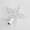 Acessórios de decoração de pacote de árvore de Natal Estrela de ponta de árvore de 10-20cm estrela de cinco pontas acessórios de galvanoplastia em estoque