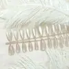 Arte de Uñas Cortas Estilo Ballet Ojo de Gato Nude, Pegatinas para Uñas Estilo Suave y Puro, Uñas Pre-Hechas [30 Piezas]