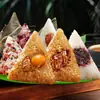 Zongzi, Zongzi de Carne, Zongzi Dulce, Desayuno Estilo Jiaxing Zongzi Instantáneo de Yema de Huevo, Paquete de Regalo a Granel de Dátiles con Miel, Compra en Grupo Zongzi al por Mayor