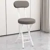 Respaldo de silla plegable silla de comedor para el hogar silla portátil para dormitorio de estudiante universitario taburete plegable de balcón taburete redondo ahorrador de espacio
