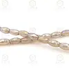 Cuentas Largas de Arroz Transparentes Facetadas Brillantes K9 de 6 mm de Gama Alta, Cuentas de Oliva, Cuentas de Vidrio de Cristal de Tambor de Cintura, Accesorios para Joyería con Cuentas