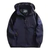 Jaqueta de Comércio Exterior Masculina Corta-Vento Primavera e Outono Tecnologia Três-Resistente Jaqueta Casual Solta com Capuz Profissional Exterior à Prova de Vento