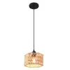 Luz de techo de pasillo con espejo cruzado, lámpara colgante bohemia minimalista, tejida de ratán, entrada de pasillo, sala de estar, comedor, balcón, luz para casa de huéspedes