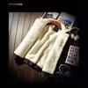 Chaqueta de mezclilla de terciopelo retro de estilo japonés de invierno para estudiantes varones, estilo coreano, moderna, cachemira engrosada, talla grande, chaqueta de exportación