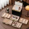 Caja de Almacenamiento de Joyería para Tocador de Escritorio 2026 Nuevo Estilo Vintage a Prueba de Polvo Gran Capacidad Armario de Almacenamiento de Joyería tipo Cajón
