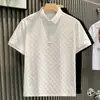 Polo de manga corta con solapa para hombre, camiseta de verano de marca de moda, estilo coreano, corte entallado, nueva camiseta de moda 2023, combinable con todo.