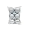 Bola de Luz Navideña Bola Brillante Galvanizada Polvo Mate Colgante para Árbol de Navidad Guirnalda Bola Decorativa de Ratán 6cm Bolas de Colores