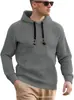 Comercio Exterior Nuevo de Amazon Transfronterizo Sudadera Casual con Capucha de Jacquard a Cuadros para Hombre con Bolsillo Grande