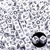 Cuentas Cuadradas con Letras de 6 mm, Alta Calidad, Ecológicas, Desarrollo Intelectual Infantil, Joyería Hecha a Mano DIY, Materiales y Accesorios para Cuentas