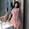 Pijama sexy puro para mujer, nuevo camisón de tul con tirantes, gancho para pecho pequeño, noche, vestido transparente, traje sexy