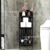 Estantería de Esquina Transfronteriza, Estante de Almacenamiento de Esquina Multicapa para Baño, Sala de Estar, Dormitorio, Estantería de Esquina con Persianas, Estantería