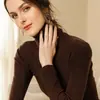 Novedades transfronterizas de otoño e invierno: suéter de cuello alto ajustado para mujer, elegante capa base de manga larga y top de punto ajustado