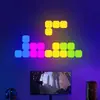 Luz Ambiental con Recogida de Sonido Rítmica, Lámpara Cuántica para Música de Fiesta, Luz de Pared Cuadrada para Sala de Estar, Altavoz Controlado por Voz, Sensor Colorido