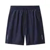 Pantalones cortos de seda de hielo para hombre de secado rápido, pantalones cortos deportivos casuales transpirables de verano, pantalones cortos rectos holgados finos para correr en la playa