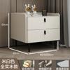 Gabinete de Almacenamiento Completo Simple de Madera Maciza Moderna Estante de Almacenamiento de Cuero Juego Completo Mesa de Noche de Pizarra de Lujo Ligero Apartamento Pequeño de Dormitorio