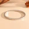 Pulseira de aço titânio da moda PVD ouro 18k design de cintura fina com diamantes, pulseira de aço inoxidável com elegante padrão floral romano atacado