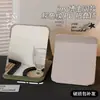 Espejo de Piel Sintética con Patrón de Cocodrilo, Espejo de Maquillaje Plegable Ligero, Espejo de Alta Definición Estilo Chanel, Personalizable con Logo