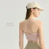 Sujetador deportivo de espalda cruzada, camiseta deportiva halter fina y transpirable para mujer, adecuada para usar al aire libre, fitness, yoga y Pilates