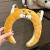 Faixa de Cabelo de Pelúcia para Lavar o Rosto e Maquiagem, Orelhas de Gato e Urso Fofas de Desenho Animado, Acessórios de Cabelo Femininos de Desenho Animado com Estampa de Leopardo, Novos Acessórios de Cabeça