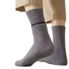 Meias Longas de Terry Grossas com Forro de Fleece para Homens Outono e Inverno, Meias de Dormir Ultra-Grossas Resistentes ao Frio Quentes para Chão Venda por Atacado