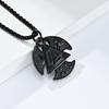 Vikingo Vikingo Odín Nudo Triquetra Acero Titanio Collar Estrella Luna Trinidad Tomahawk Colgante Colgante