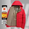 Chaqueta Acolchada de Algodón para Hombre 2025 Invierno Nueva Ropa de Invierno Casual de Negocios Chaqueta Acolchada de Algodón Capucha Desmontable Abrigo Grueso de Algodón Cálido