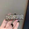 Clip de Mariposa Rectangular de Diamantes Completo de Lujo para Mujer, Pinza para el Cabello de Alta Gama Tachonada de Diamantes, Versátil para el Uso Diario, Fija el Cabello Suelto, Accesorio para el Cabello