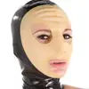 Capuz Sexy de Látex Máscara de Látex Role Play Cosplay Máscara de Látex Festa Diversão Adulto