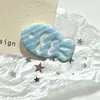 Grampo de cabelo elegante com bolinhas estilo coreano para franja, presilha lateral floral de luxo leve, acessório de cabelo tipo bobby pin