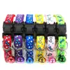 Collar para mascotas de 1 cm con estampado de hueso para colgar en el cuello de perro con hebilla de plástico con Campana accesorios anti-pérdida para gato