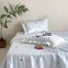 Conjunto de Colcha de Verão Lenzing Tencel de Alta Contagem de Fios 100S, Conjunto de Quatro Peças, Colcha Bordada Fresca para Ar Condicionado, Colcha de Verão, Colcha Refrescante de Verão Atacado