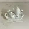 1:12 Mini juego de té para casa de muñecas vajilla Plato tazón traje plato de bolsillo cerámica casa de juegos juguete comida y juego en miniatura