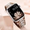 Adecuado para Apple Tres Perlas S Incrustado de Diamantes Aleación de Zinc Correa de Reloj Universal Applewatch11-1 para Todas las Series, Exclusivamente para Ventas Transfronterizas