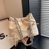 Bolso Cubo Súper Caliente con Lazo para Mujer 2025 Nuevo Bolso de Hombro Versátil con Cadena Popular Bolso de Axila de Gama Alta